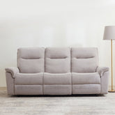 Luxo Nation Artiste Fabric 3-Seater Recliner Sofa – Beige | Luxury Comfort Seating by SRT