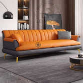 LuxeSilk Comfort Modern Sofa Leatherette | Luxury Living Room Sofa