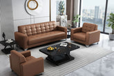 Modern Leatherette Sofa Design – Classic Comfort by Luxo Nation