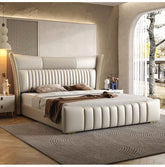 Luxo Nation Titanium luxurious upholstered bed in leatherette