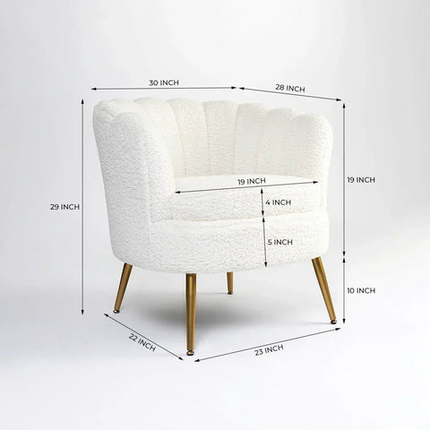Valencia Premium Accent Chair in Bouclé By Luxo Nation