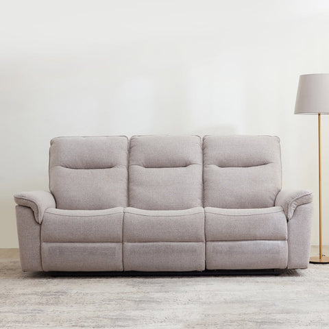 Luxo Nation Artiste Fabric 3-Seater Recliner Sofa – Beige | Luxury Comfort Seating by SRT