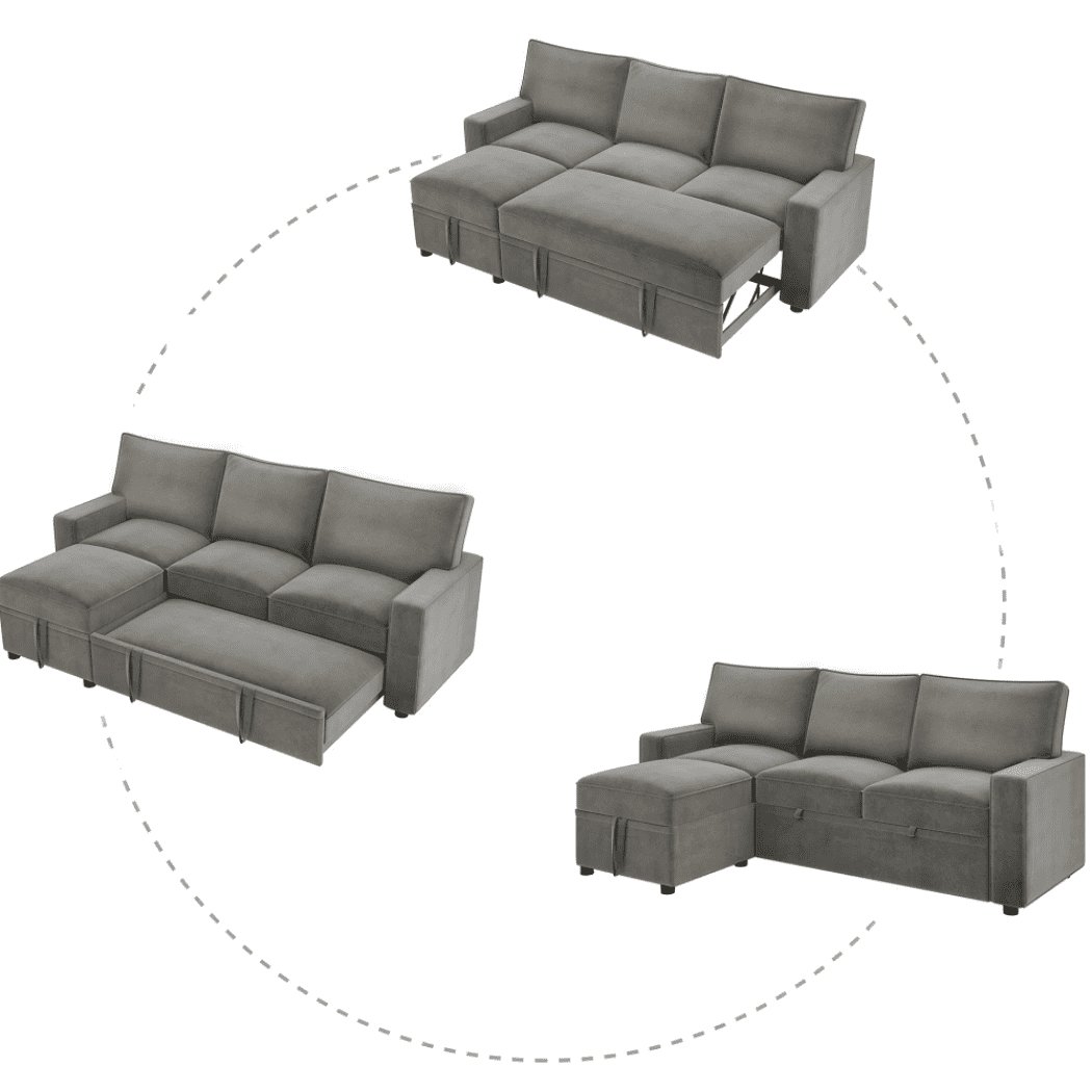 Luxo Nation Modest Convertible Comfort Sofa Cumbed For Living Room