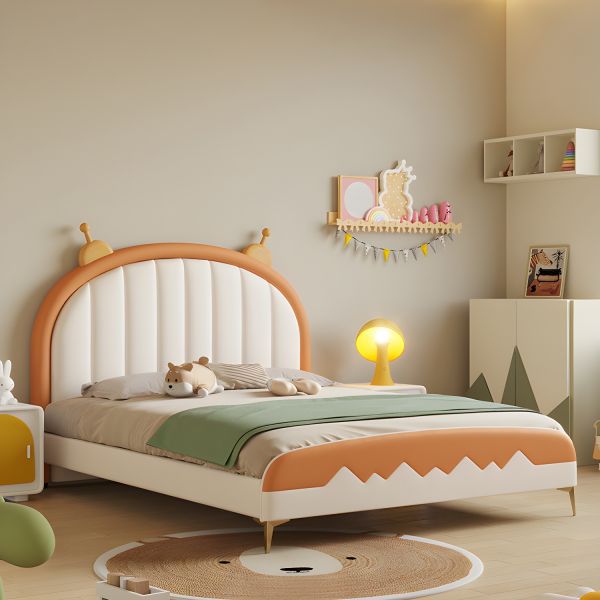 Luxo Nation Noble Crest Premium Upholstered Bed – Elevate comfort and style.