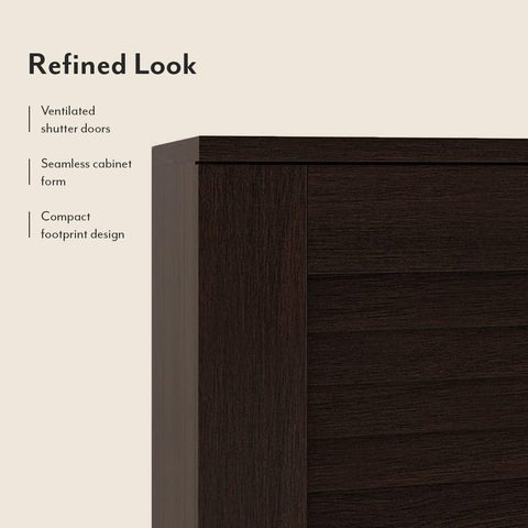Luxo Nation Wooden Shoe Rack Cabinet | Modern Shoe Storage Unit
