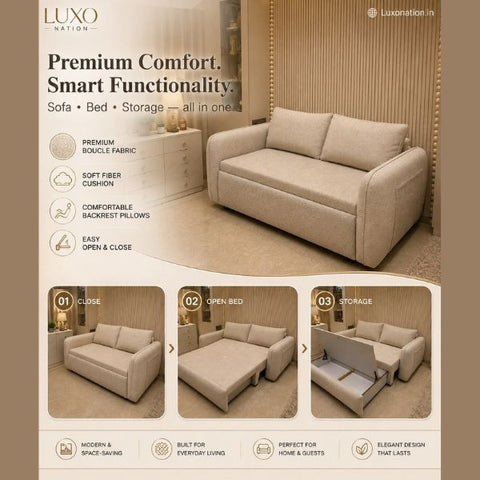 Luxury Sofa Cum Bed with Storage for Small Spaces By Luxo Nation