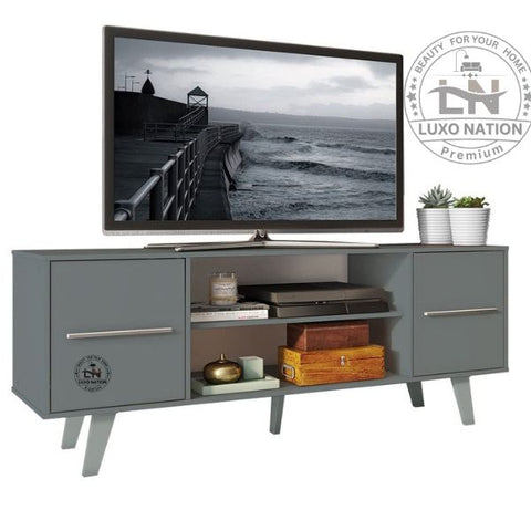 Stylish Wood TV Console with Storage – For TVs By Luxo Nation