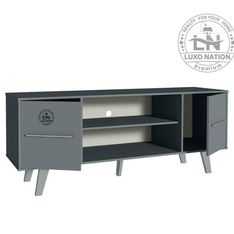 Stylish Wood TV Console with Storage – For TVs By Luxo Nation