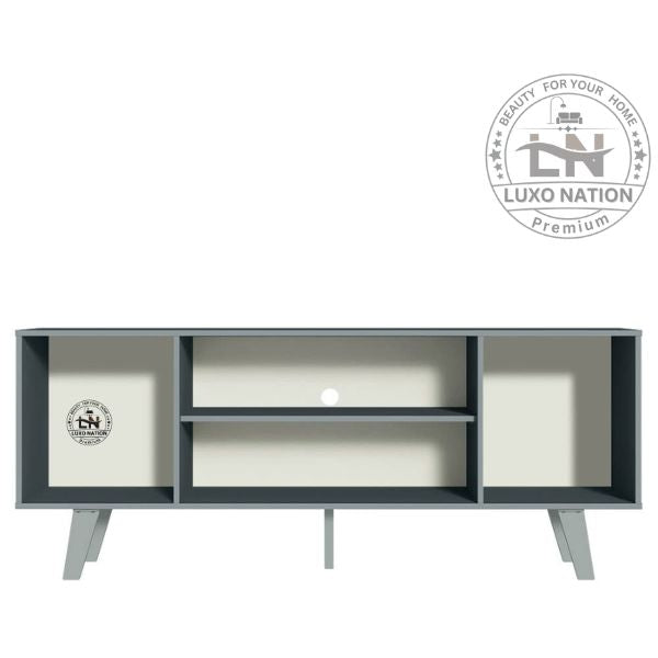 Stylish Wood TV Console with Storage – For TVs By Luxo Nation