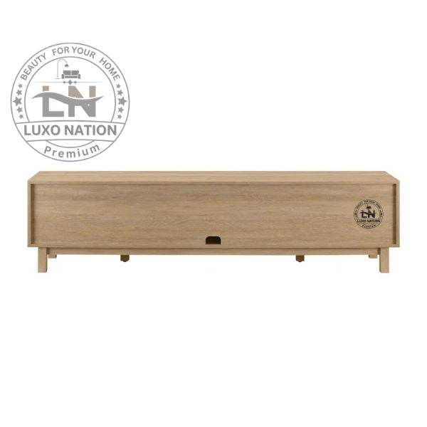 Antique Rattan Wooden TV Unit – Modern Charm & Natural Appeal