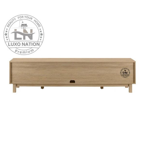 Antique Rattan Wooden TV Unit – Modern Charm & Natural Appeal