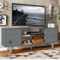 Stylish Wood TV Console with Storage – For TVs By Luxo Nation