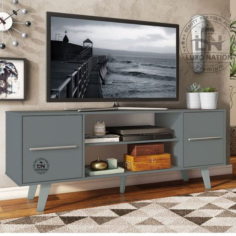 Stylish Wood TV Console with Storage – For TVs By Luxo Nation