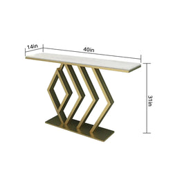 Radiant Pasco-Golden Console: Stainless Steel Elegance by Luxo Nation