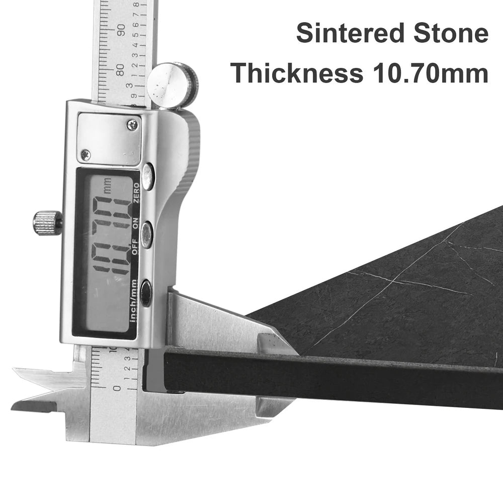 Expansive Sintered Stone Entryway Console Table with Metal Frame