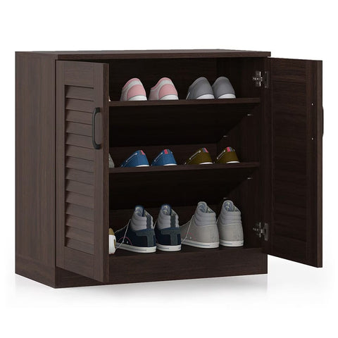 Luxo Nation Wooden Shoe Rack Cabinet | Modern Shoe Storage Unit