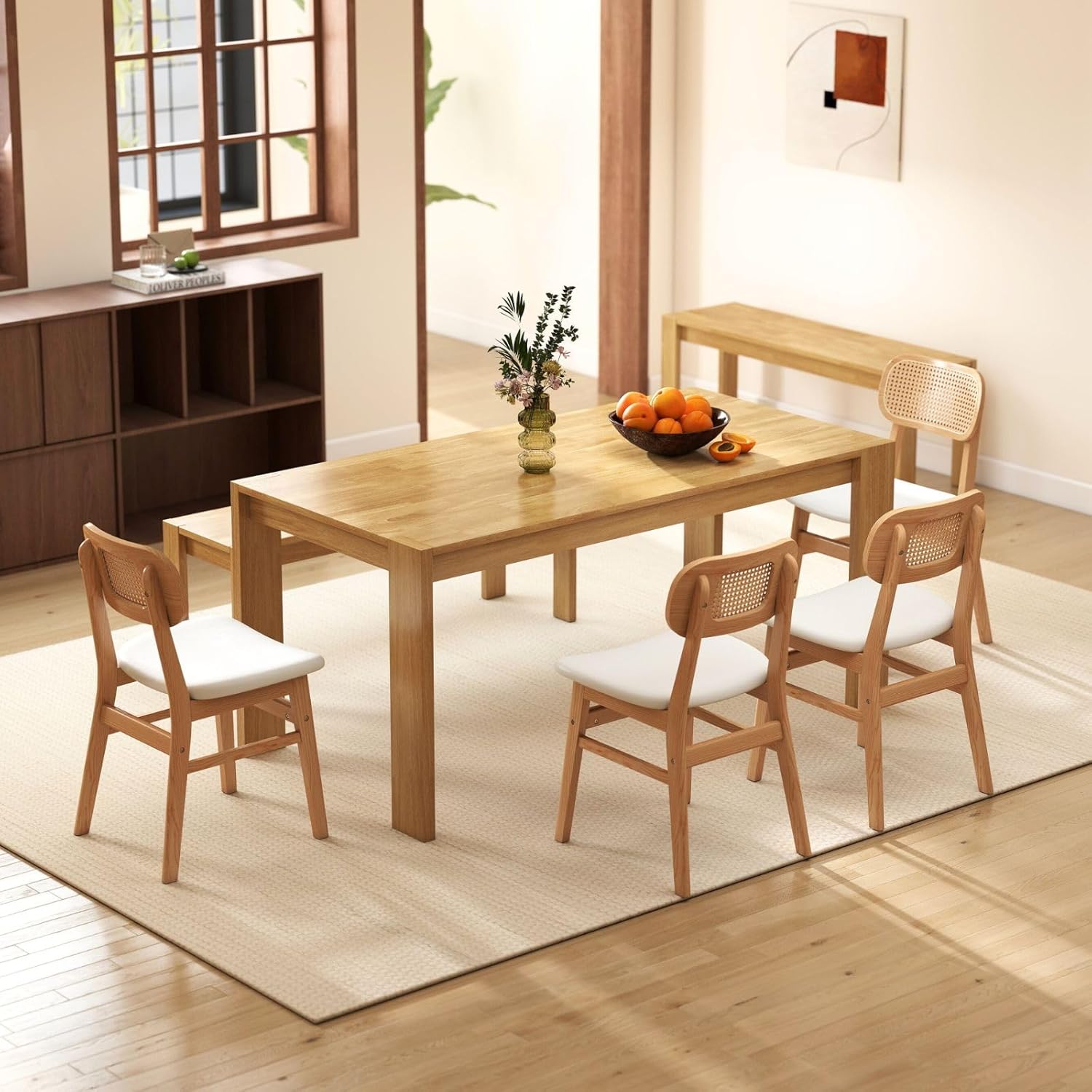 Cane Dining Set by Luxo Nation – Premium Finish for Modern Living