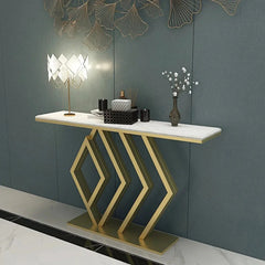 Radiant Pasco-Golden Console: Stainless Steel Elegance by Luxo Nation