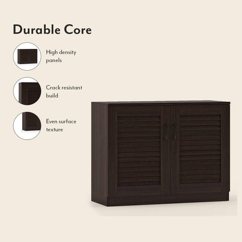 Luxo Nation Wooden Shoe Rack Cabinet | Modern Shoe Storage Unit