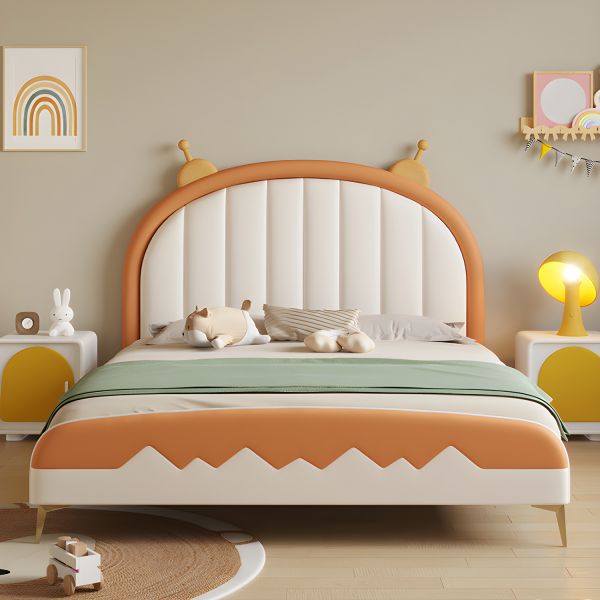 Luxo Nation Noble Crest Premium Upholstered Bed – Elevate comfort and style.