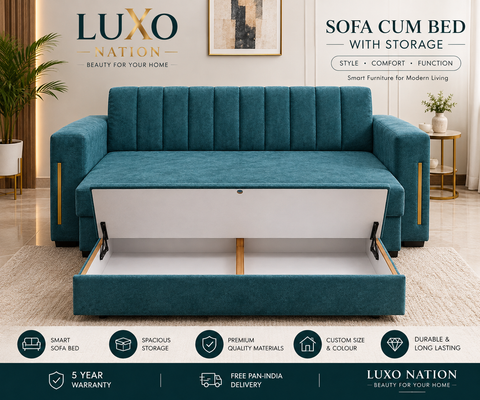 Luxury Sofa Cum Bed with Storage | Luxo Nation
