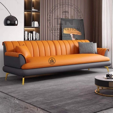 LuxeSilk Comfort Modern Sofa Leatherette | Luxury Living Room Sofa