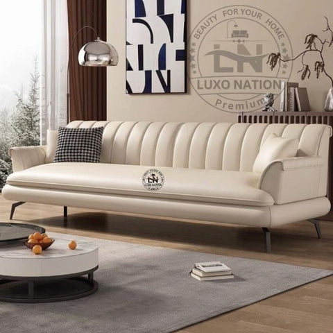 LuxeSilk Comfort Modern Sofa Leatherette | Luxury Living Room Sofa