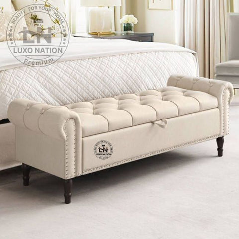 Luxury Storage Ottoman | Bedroom & Living Room Seat Bench