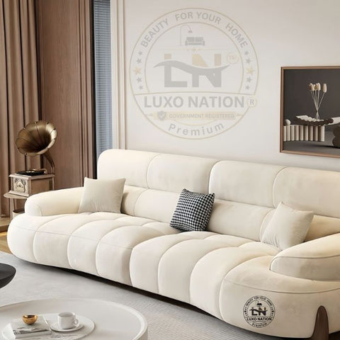 Luxury Modern Curved Sofa Set | Premium Living Room Furniture