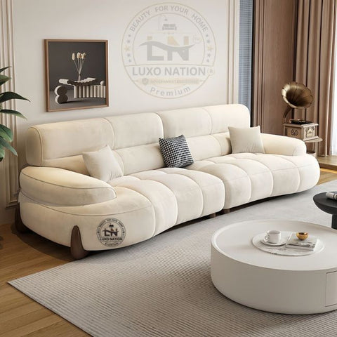 Luxury Modern Curved Sofa Set | Premium Living Room Furniture