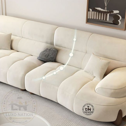 Luxury Modern Curved Sofa Set | Premium Living Room Furniture