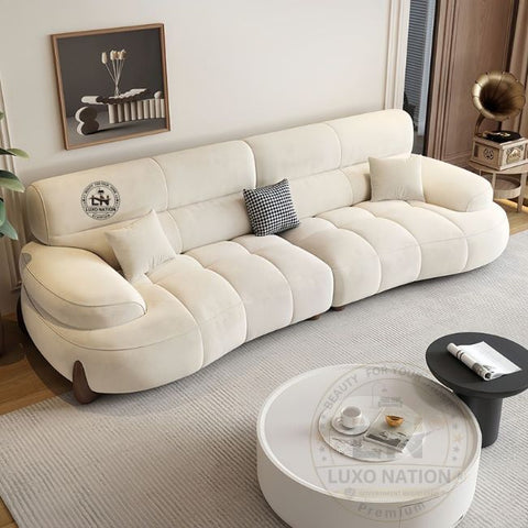 Luxury Modern Curved Sofa Set | Premium Living Room Furniture