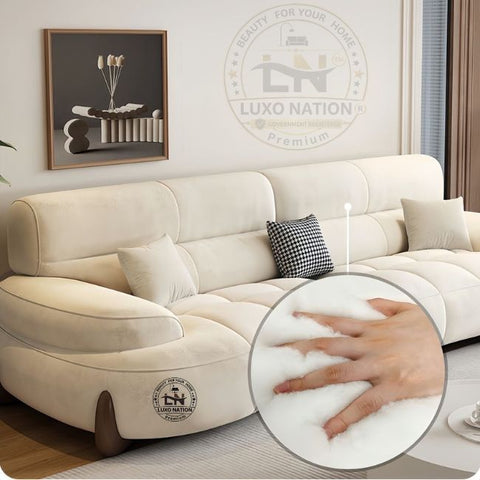 Luxury Modern Curved Sofa Set | Premium Living Room Furniture