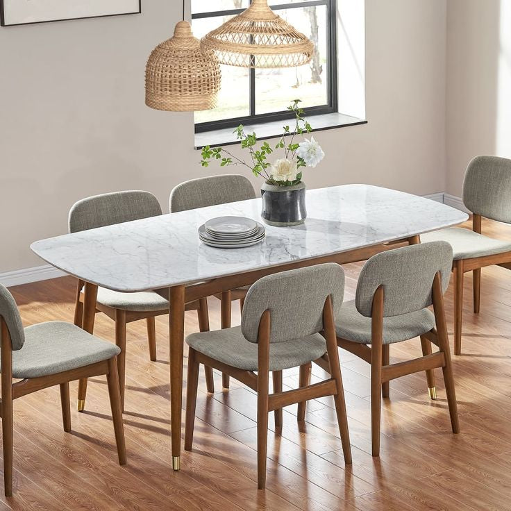 Natural Finish Wooden Dining Set – Minimalist & Premium Look