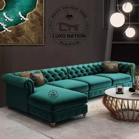 Chesterfield Luxe Sectional Sofa – Elegant Comfort for Modern Living