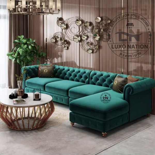 Chesterfield Luxe Sectional Sofa – Elegant Comfort for Modern Living
