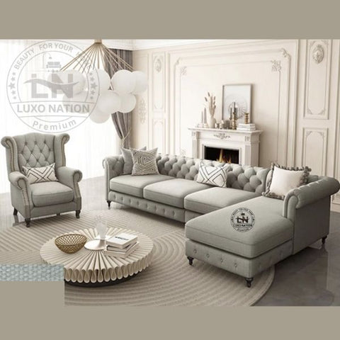Chesterfield Luxe Sectional Sofa – Elegant Comfort for Modern Living