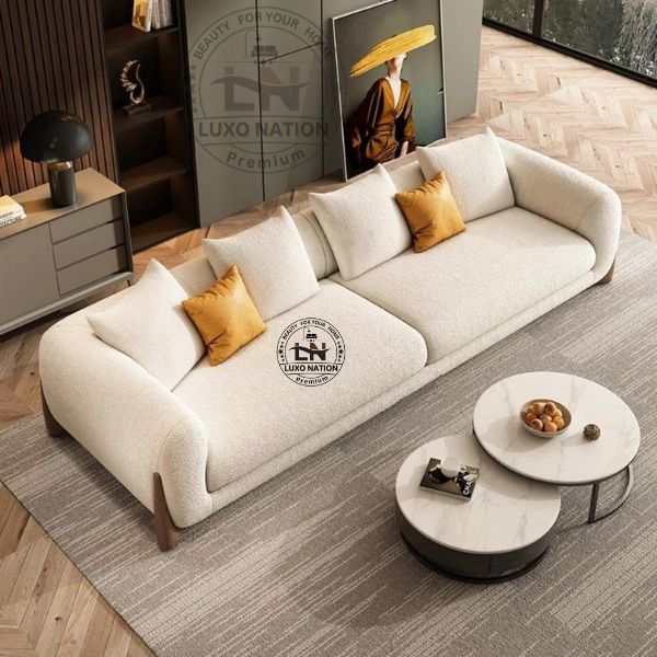 Modern Luxury Bouclé Sofa – Elegant Design & Supreme Softness