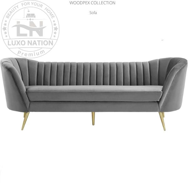 GrandLoop Curve Sofa – Sculpted Comfort in Luxe Velvet By Luxo Nation