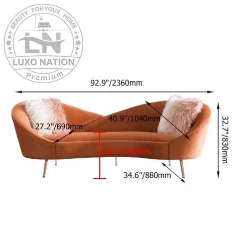 CurvaNest Sofa – Designer Elegance with Artistic Flow By Luxo Nation