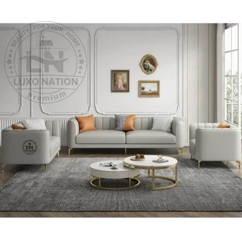 BoldNest Leatherette Sofa Set – Strong & Stylish Build By Luxo nation