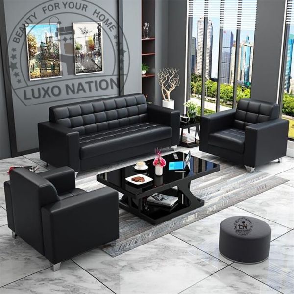 Modern Leatherette Sofa Design – Classic Comfort by Luxo Nation