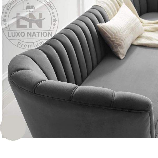 GrandLoop Curve Sofa – Sculpted Comfort in Luxe Velvet By Luxo Nation