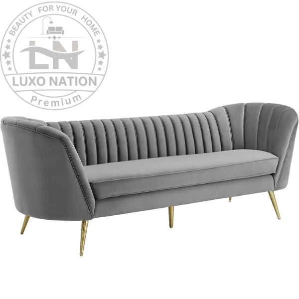 GrandLoop Curve Sofa – Sculpted Comfort in Luxe Velvet By Luxo Nation