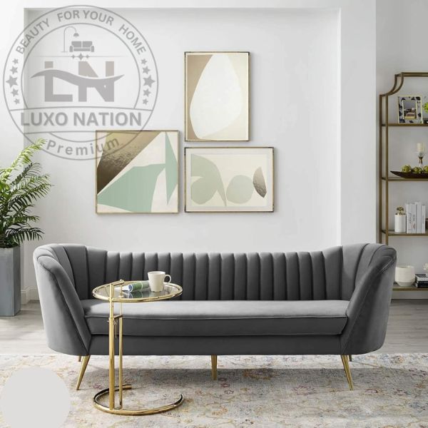 GrandLoop Curve Sofa – Sculpted Comfort in Luxe Velvet By Luxo Nation