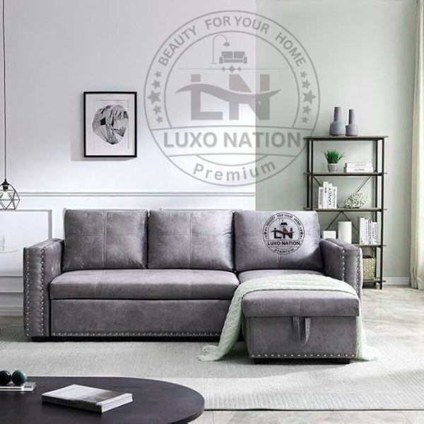 Luxo Nation L Shape Sofa Cum Bed with Storage – Malaysian Style