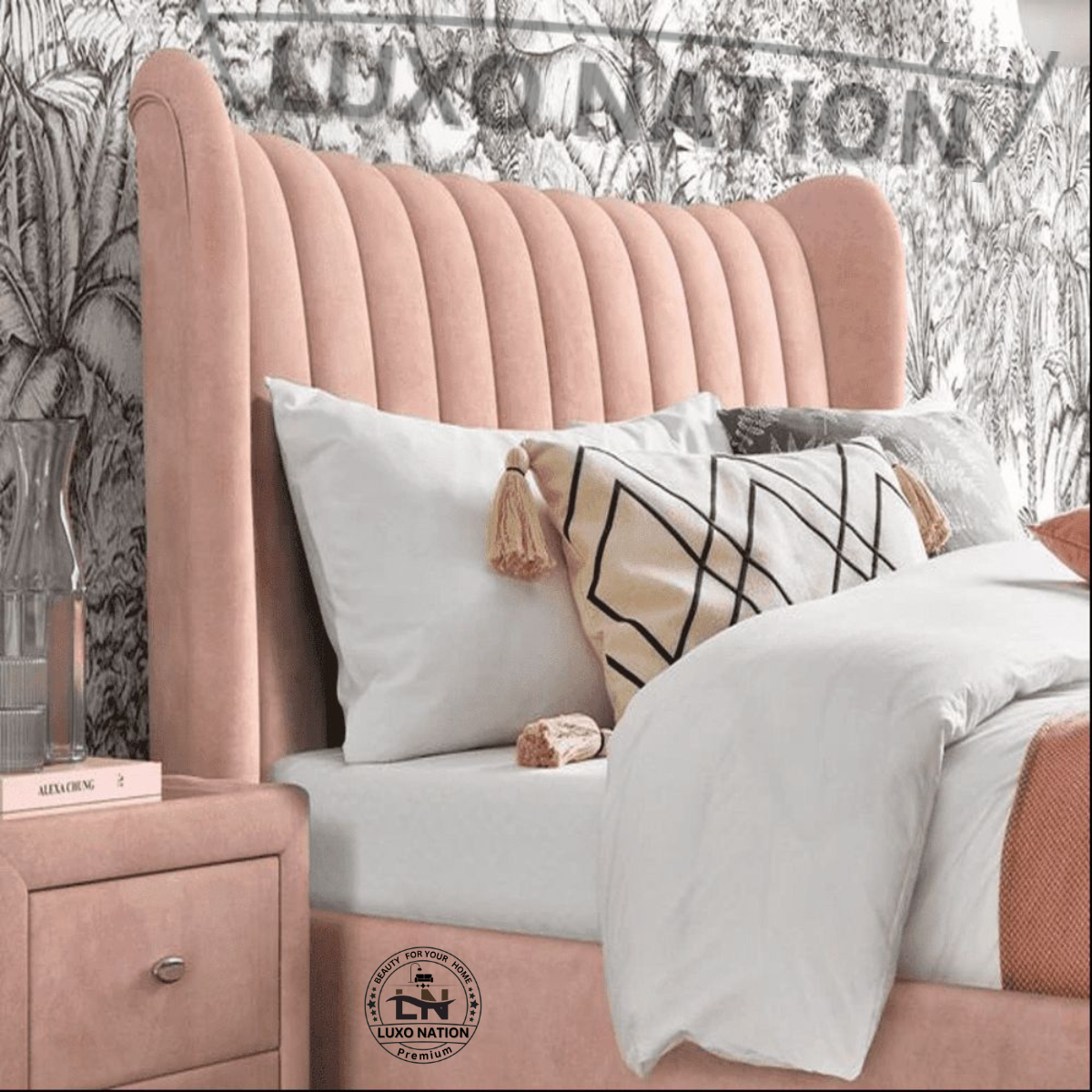 Luxo Nation Luxury Premium Upholstered Bed – Elegant Comfort Redefined