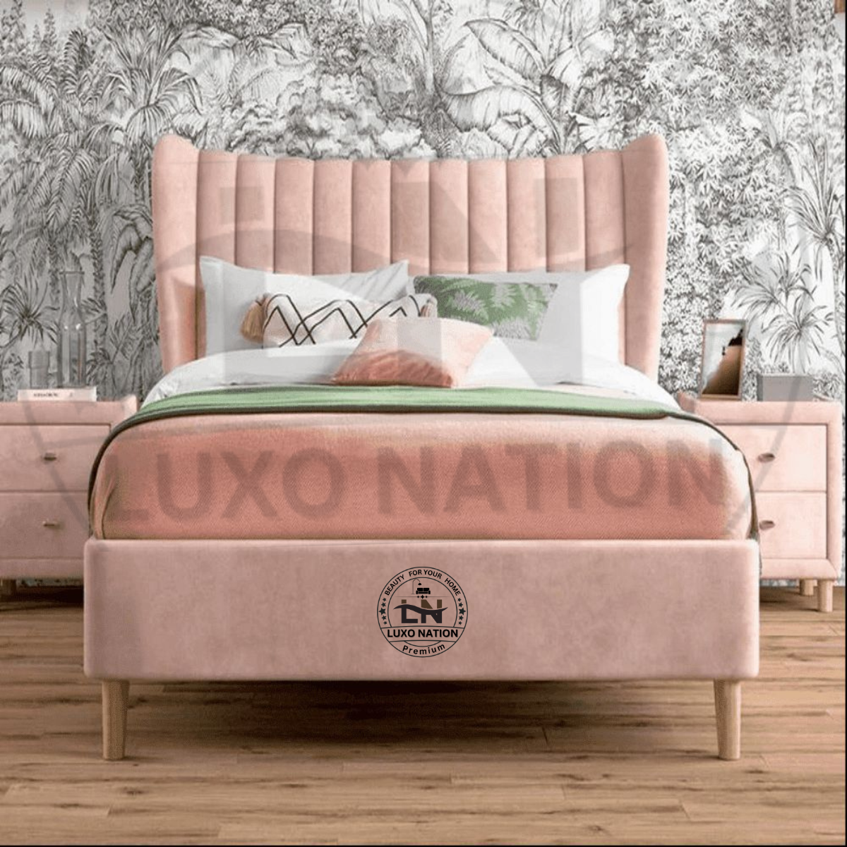 Luxo Nation Luxury Premium Upholstered Bed – Elegant Comfort Redefined