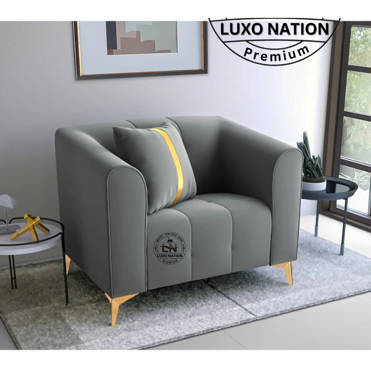 Luxo Nation Luxury Sofa Set  – Premium Quality & Velvet Suede Design