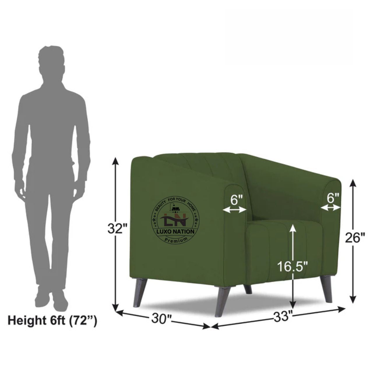 Luxo Nation Modern Luxury Sofa in Premium Velveto Suede & Stylish sofa